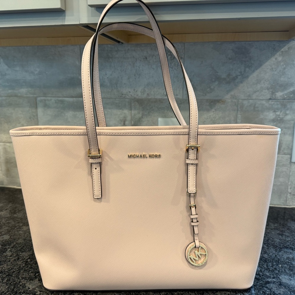 Michael Kors Pink Saffiano Leather Tote